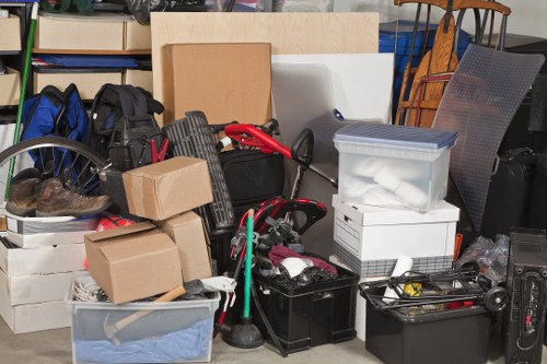 Professional rubbish removal service in action
